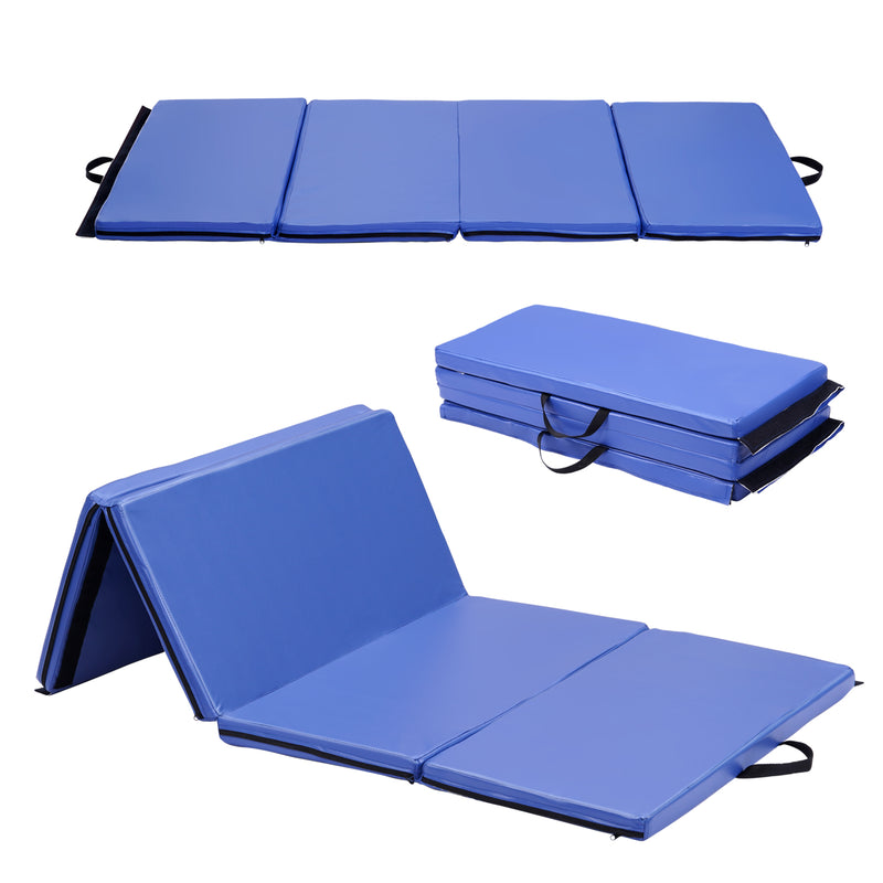 Wesfital Gymnastics Mat Tumbling Mat for Kids 3'x6'x1.7'' Thick Gym Workout Mats Foldable Exercise Mat Floor Mat