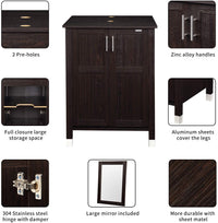 Oneofics Wooden Counter Top Cabinet Bathroom Furniture