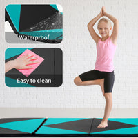 BestHFit Gymnastics Mat Tumbling Mat for Kids 3'x6'x1.7'' Thick Gym Workout Mats Foldable Exercise Mat Floor Mat