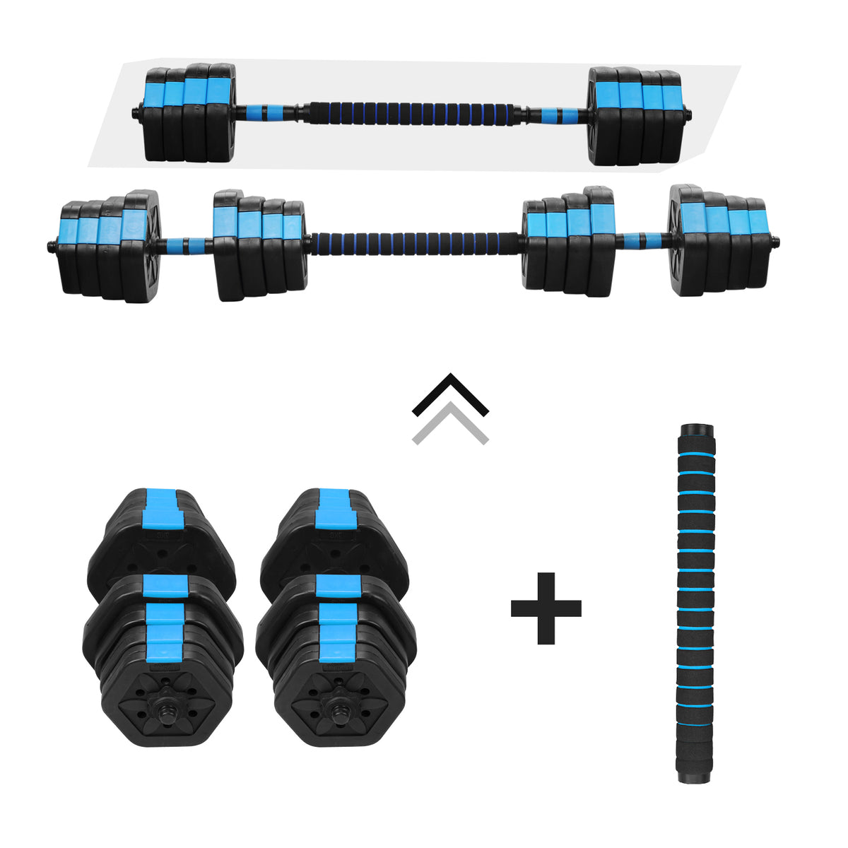 Wesfital Hexagon Dumbbells Plates Adjustable Weight for Home Gym