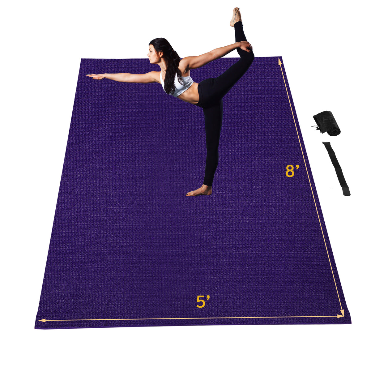 Wesfital Large Workout Mat High Density Thick Exercise Mat 8'x5'/7'x5